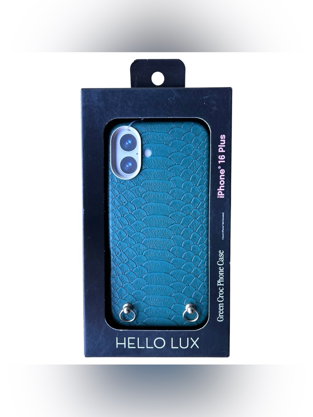 Hello Lux iPhone 16 Plus Green Croc Phone Case New